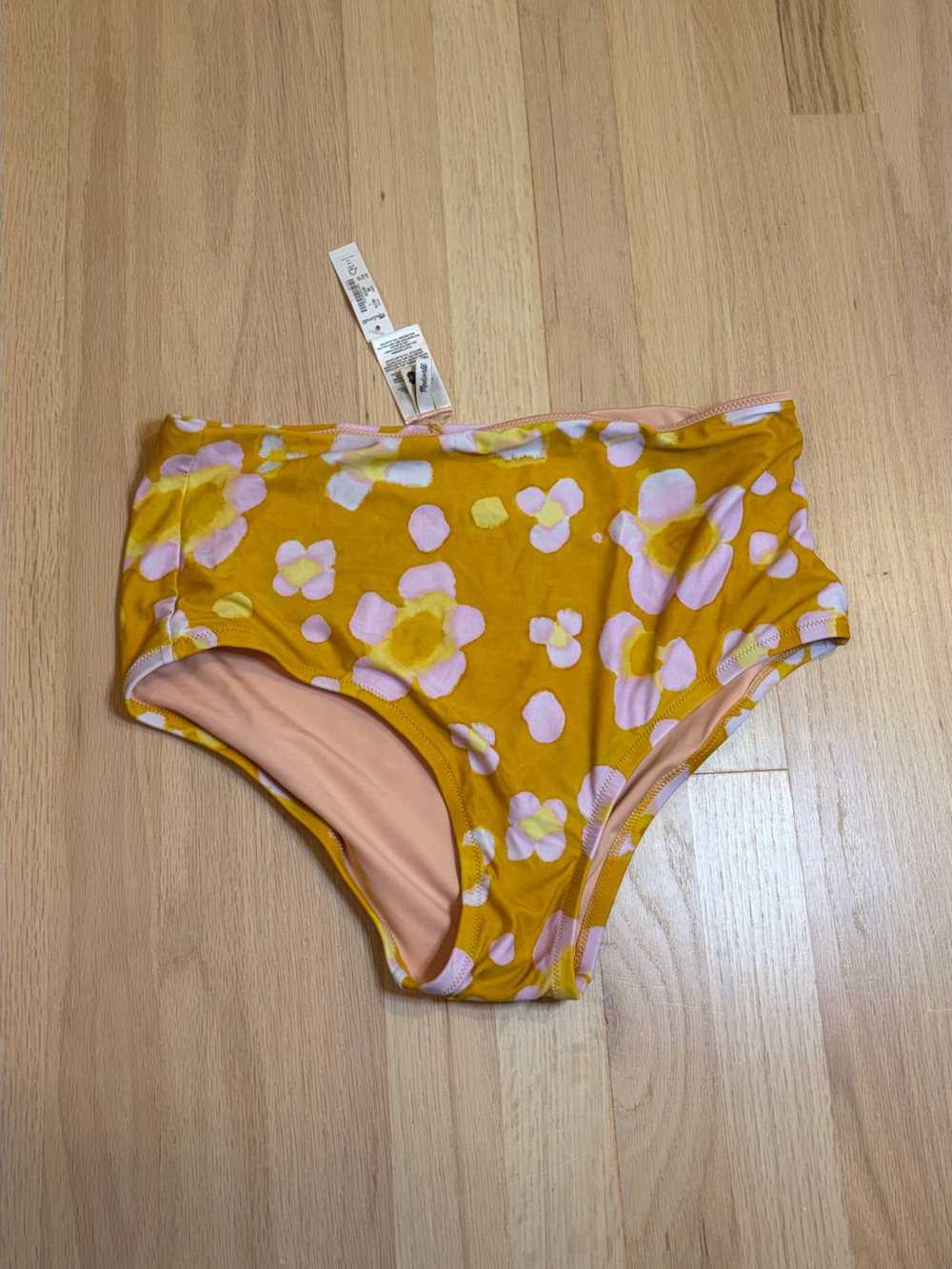Madewell Retro High-Waisted Bikini Bottoms in Floral